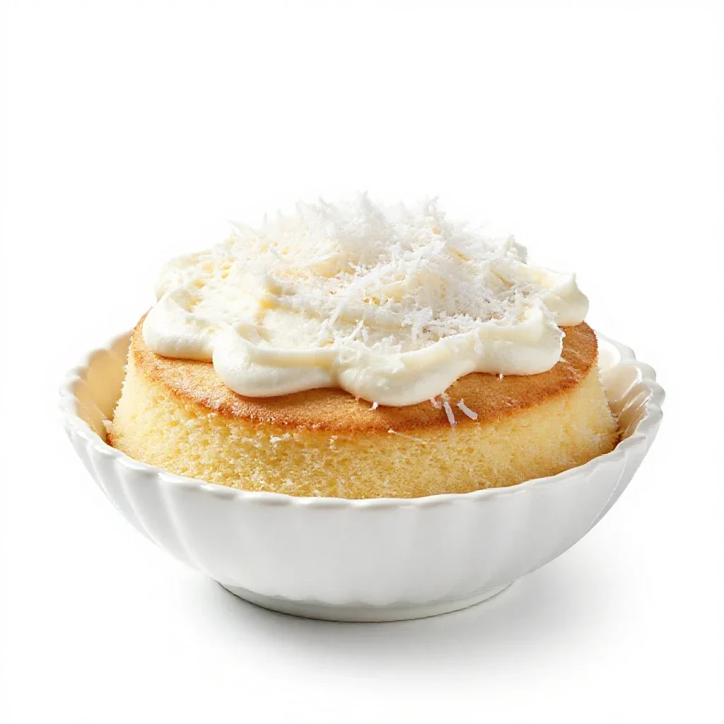 Coconut cake isolated on a white background