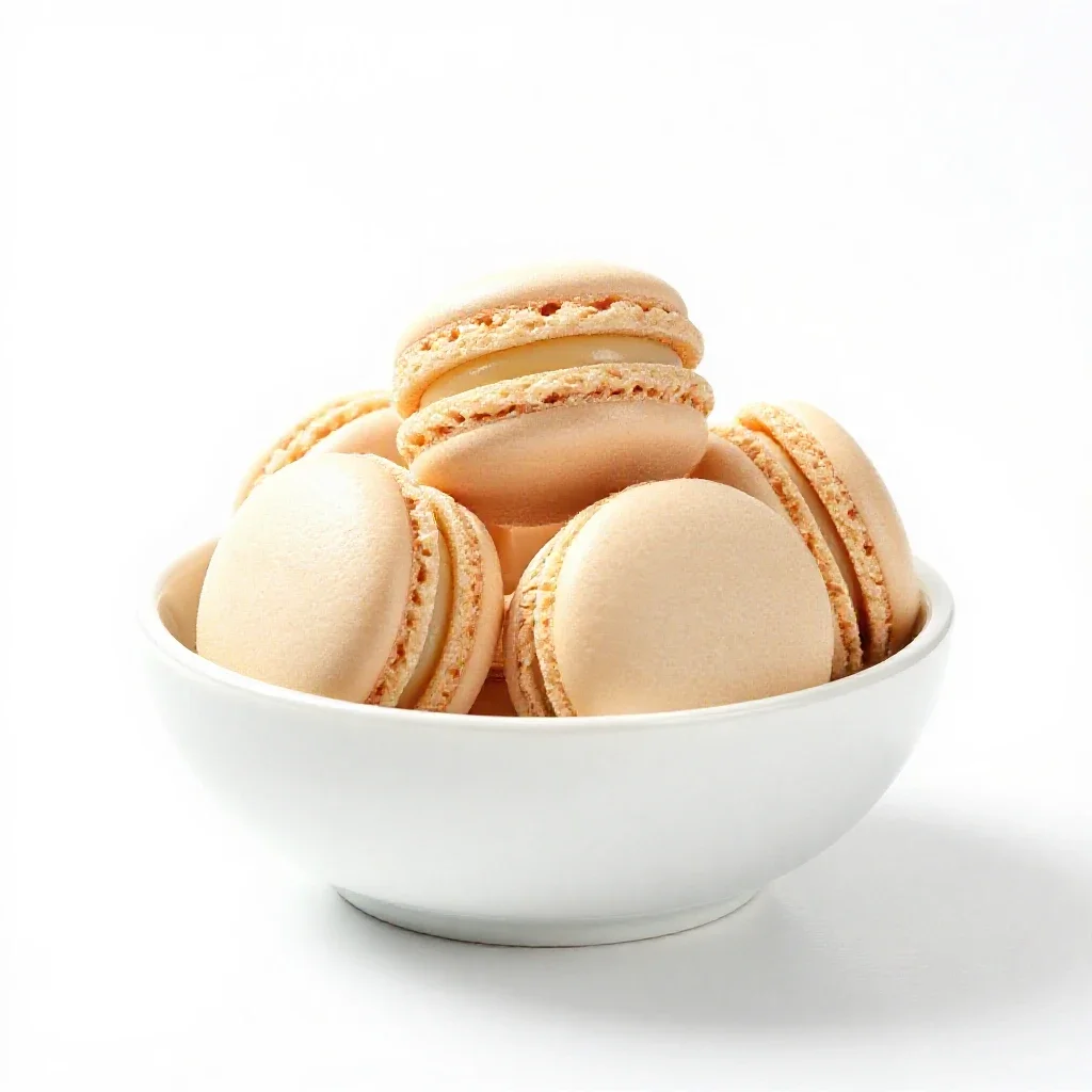 Coconut macaroon isolated on a white background