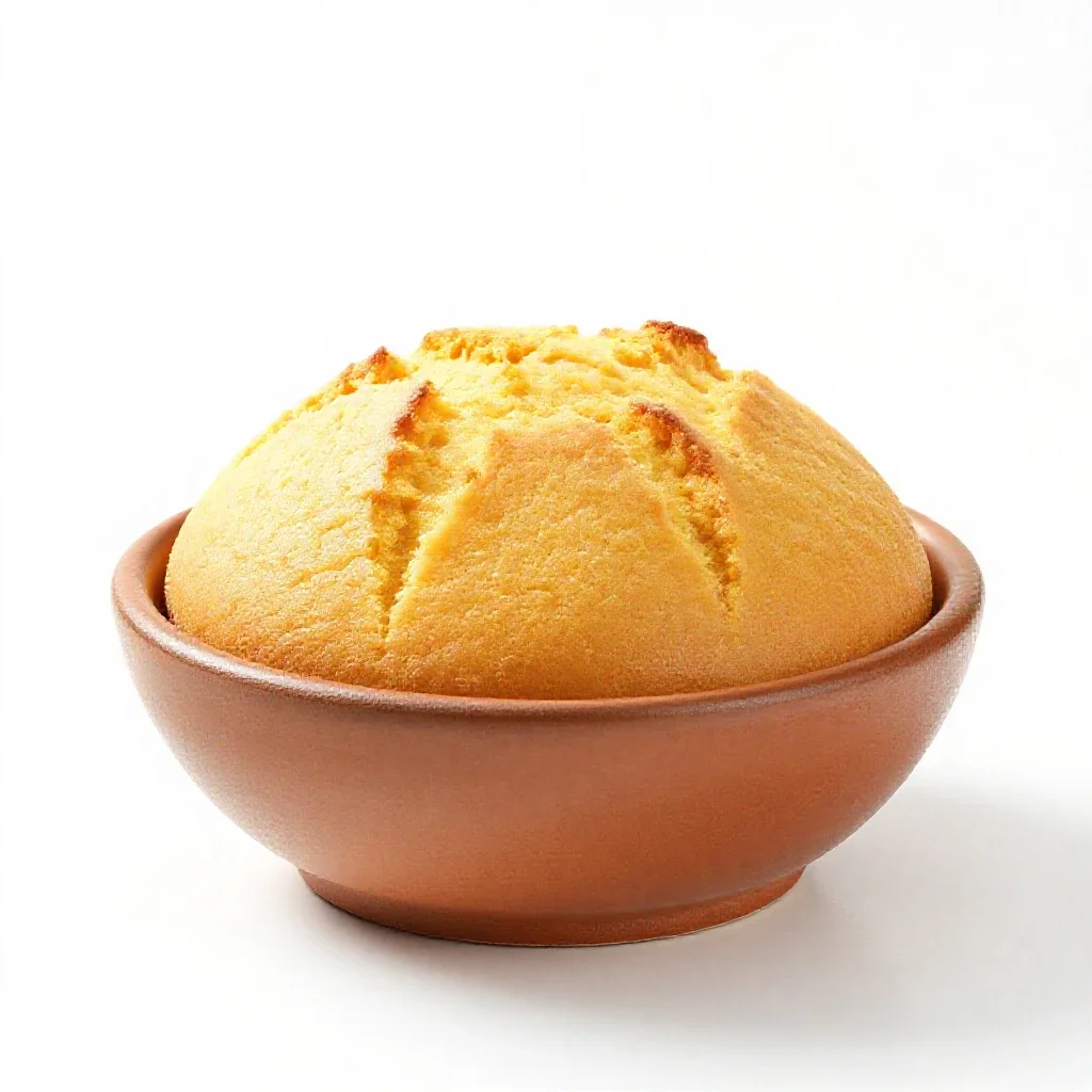 Cornbread isolated on a white background