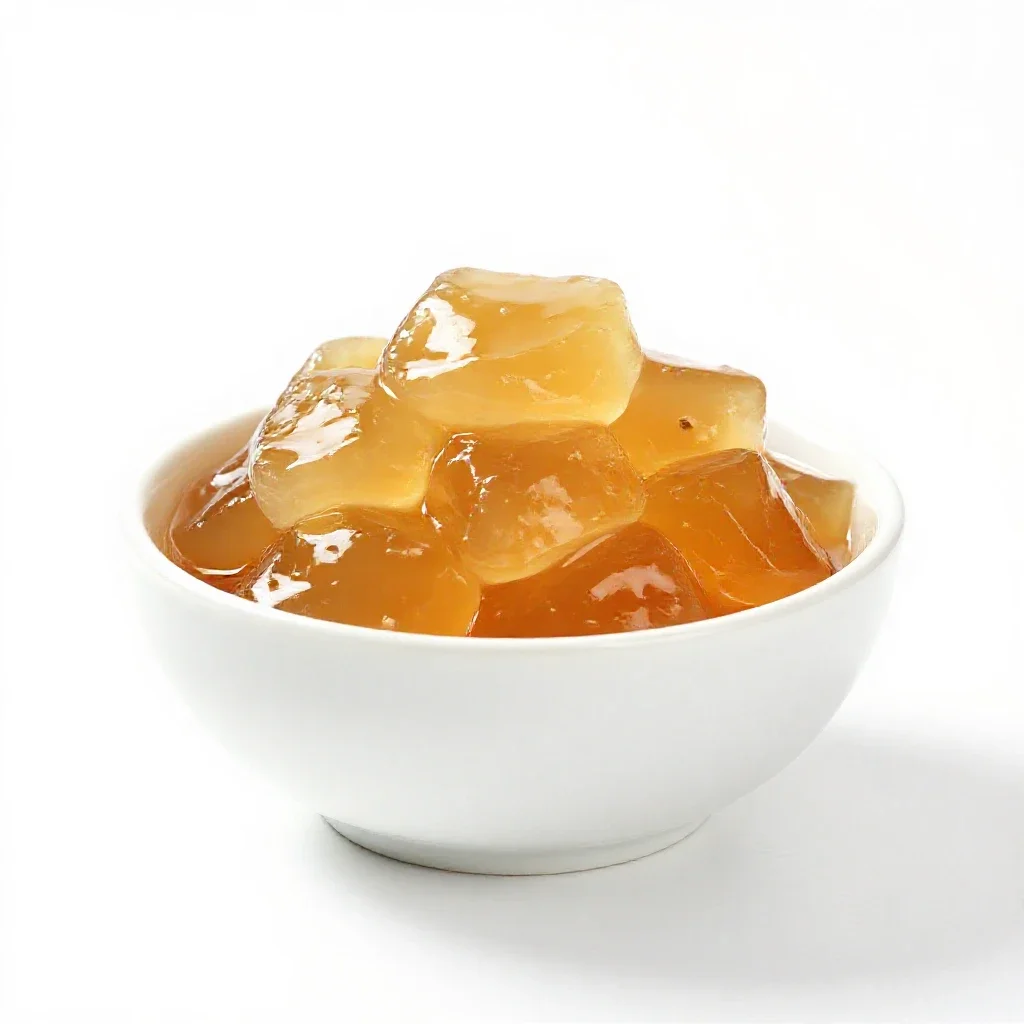Crabapple jelly isolated on a white background