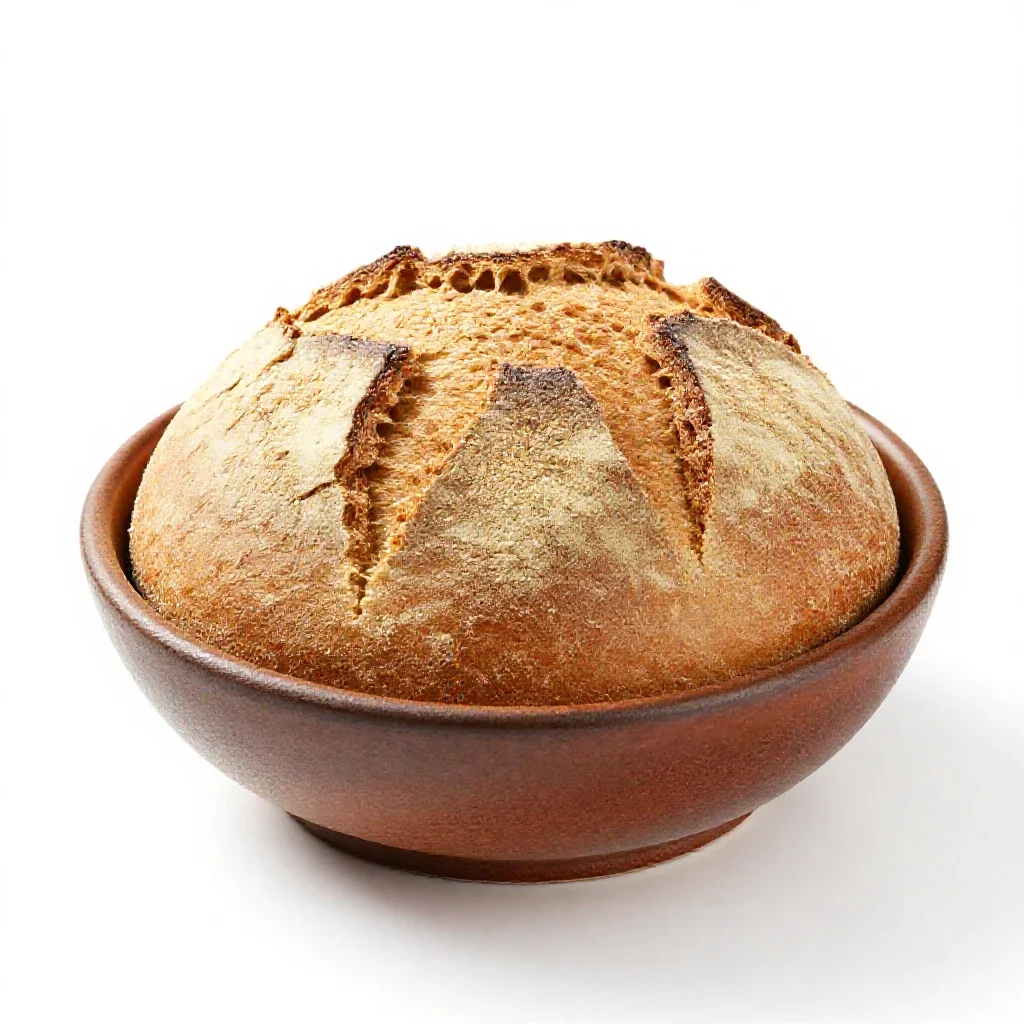 Cracked-wheat bread isolated on a white background