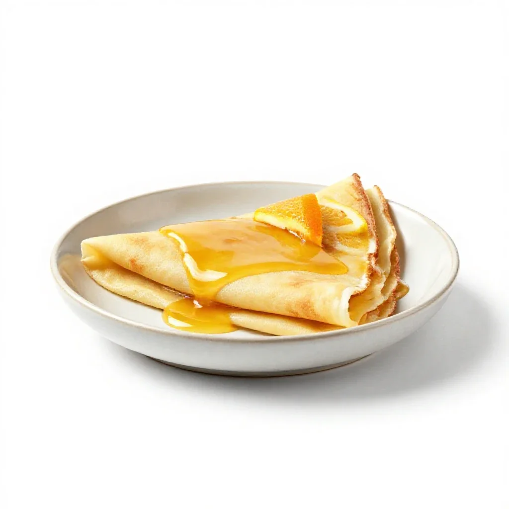 Crepe Suzette isolated on a white background