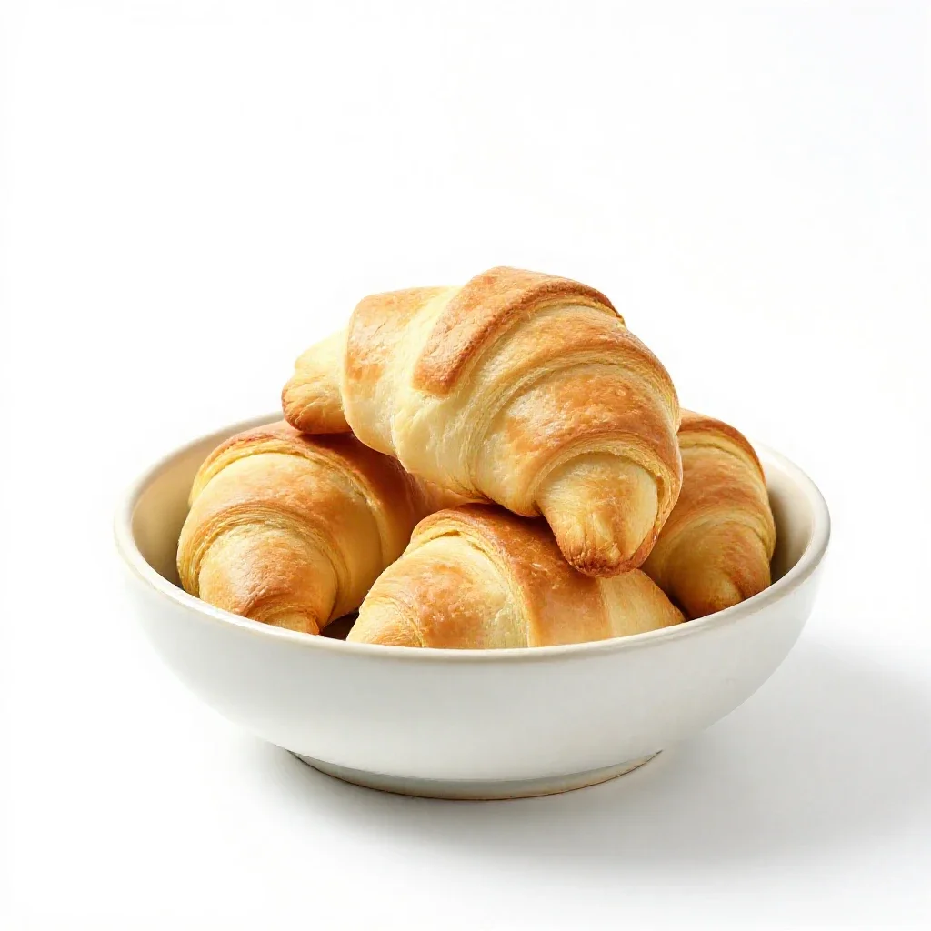 Crescent roll isolated on a white background