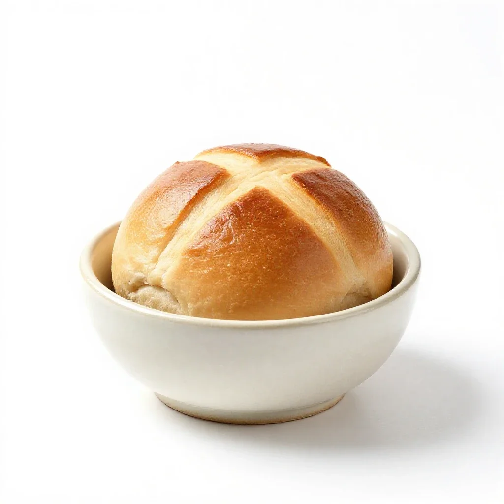 Cross bun isolated on a white background