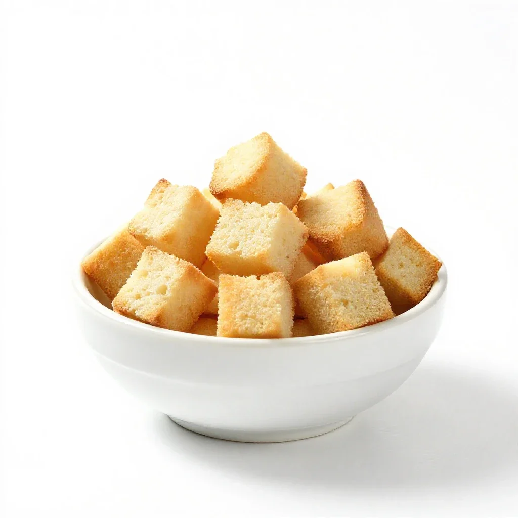 Crouton isolated on a white background