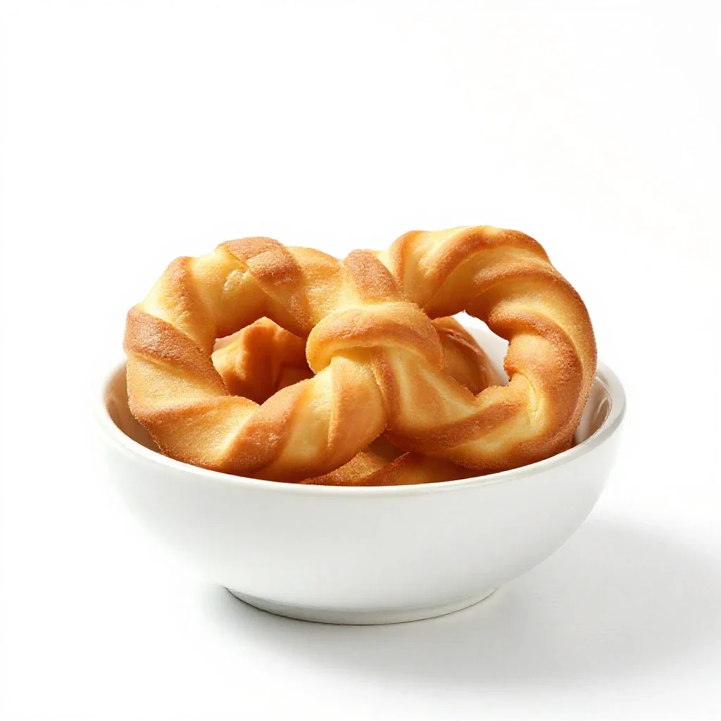 Cruller isolated on a white background