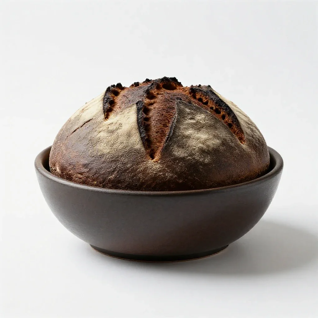 Dark bread isolated on a white background