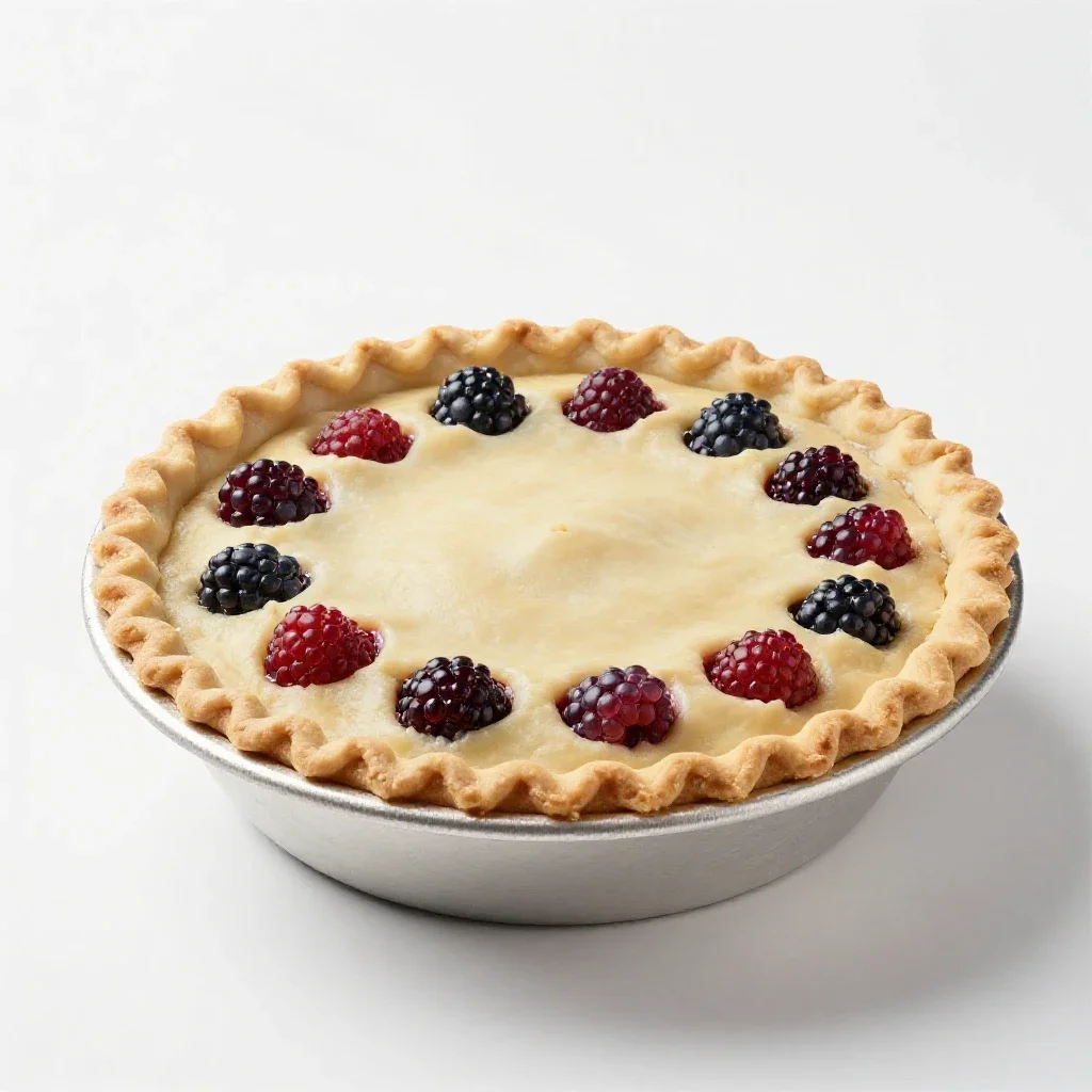 Deep-dish pie isolated on a white background
