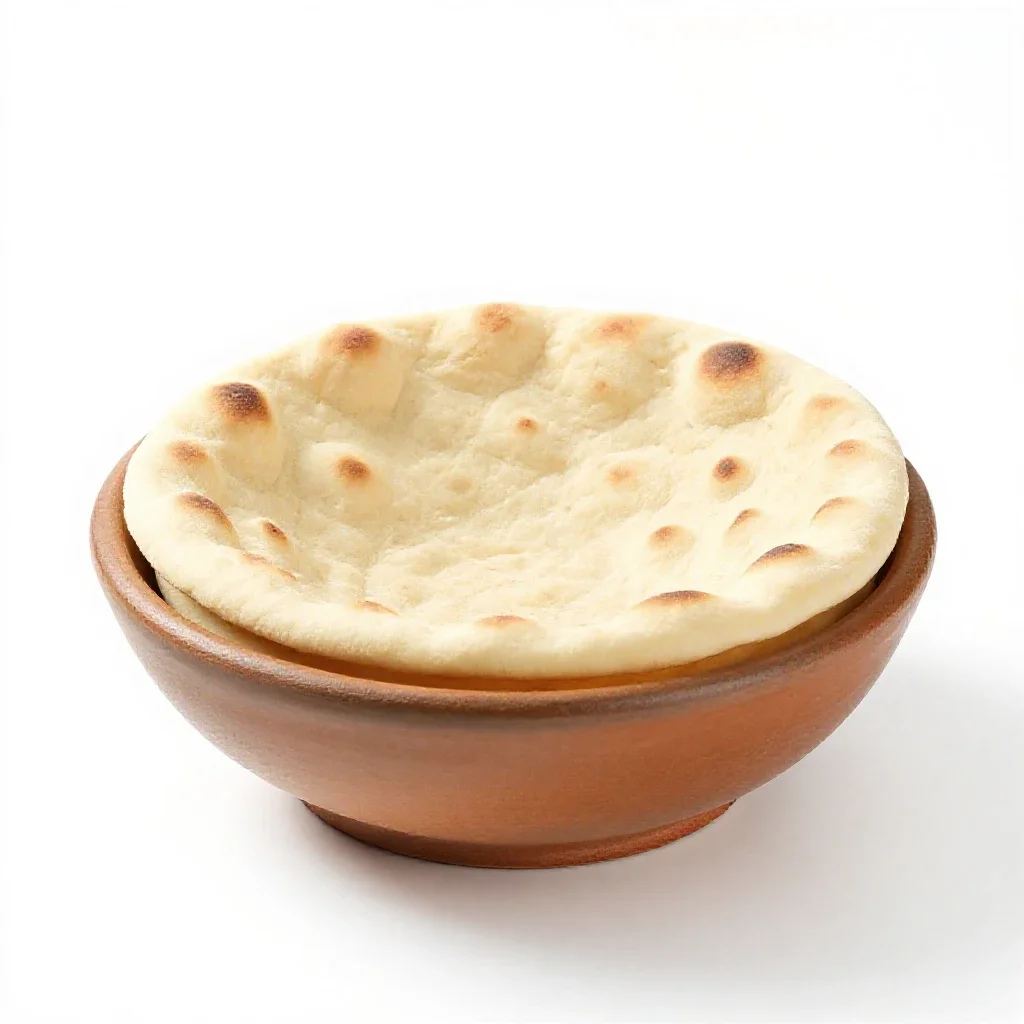 Flatbread isolated on a white background