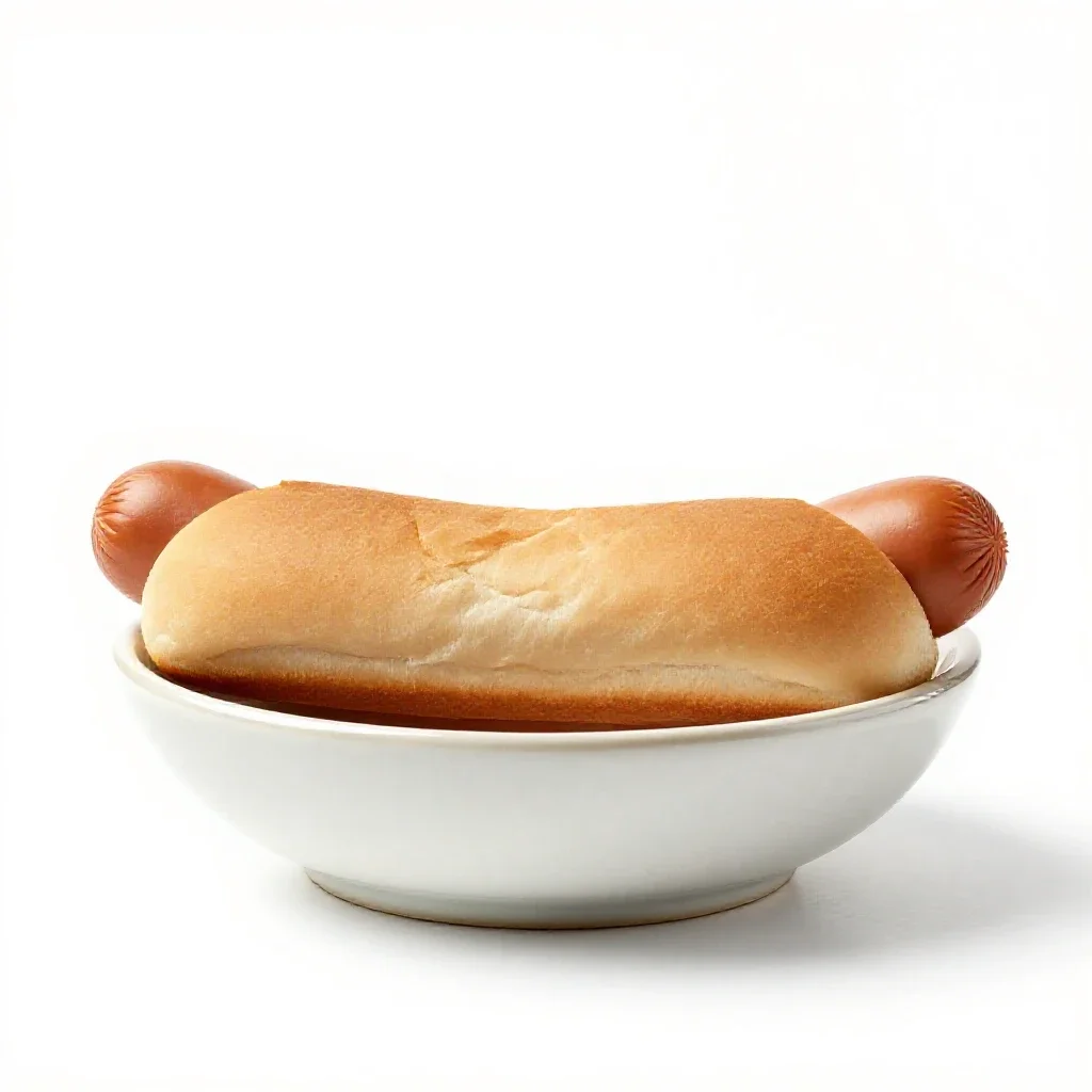 Frankfurter bun isolated on a white background