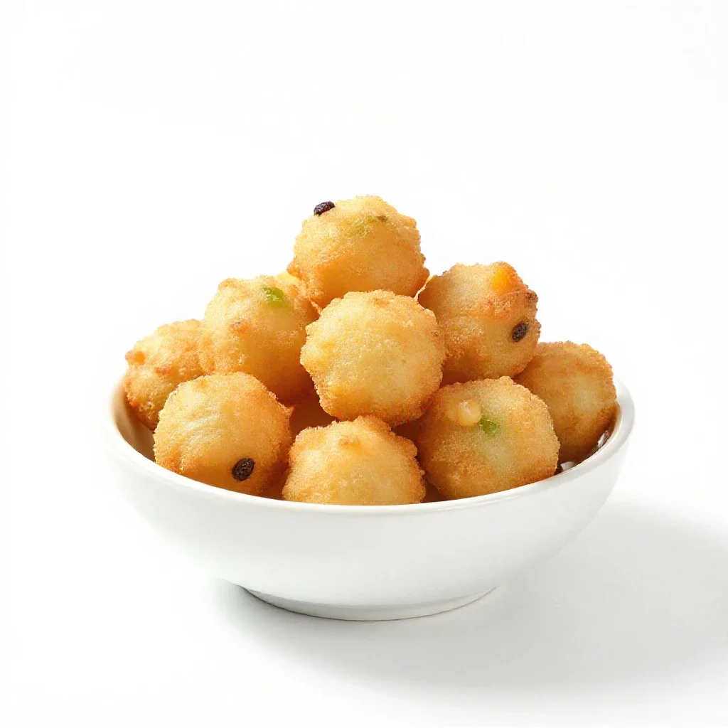 Fritter isolated on a white background