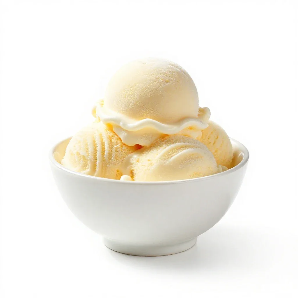 Frozen dessert isolated on a white background