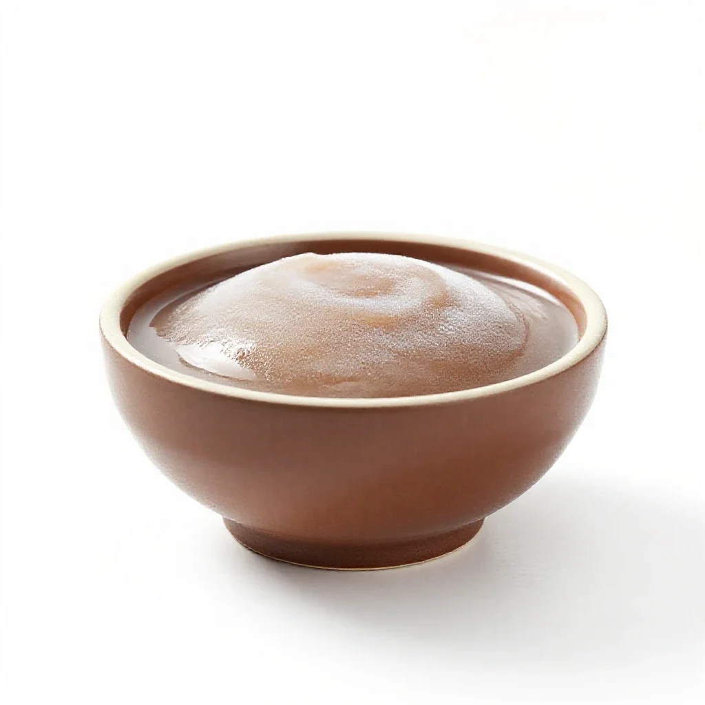 Frozen pudding isolated on a white background