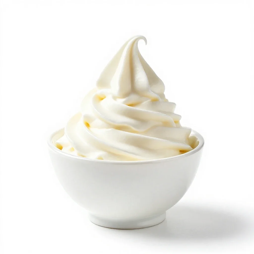 Frozen yogurt isolated on a white background