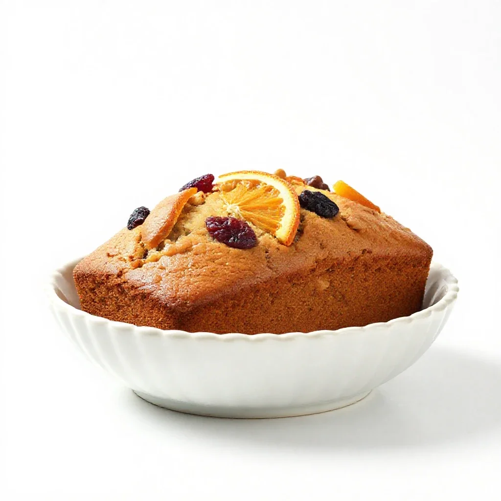 Fruitcake isolated on a white background