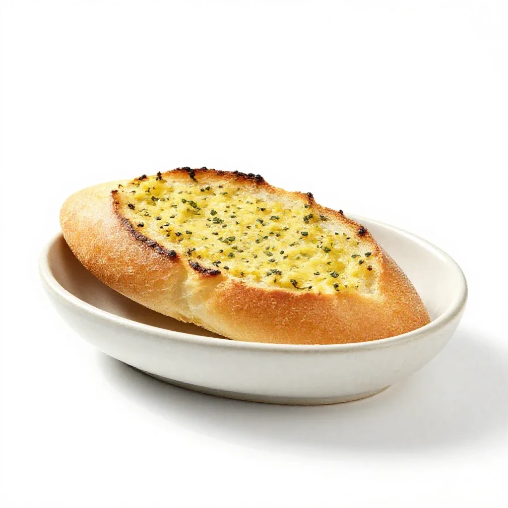 Garlic bread isolated on a white background