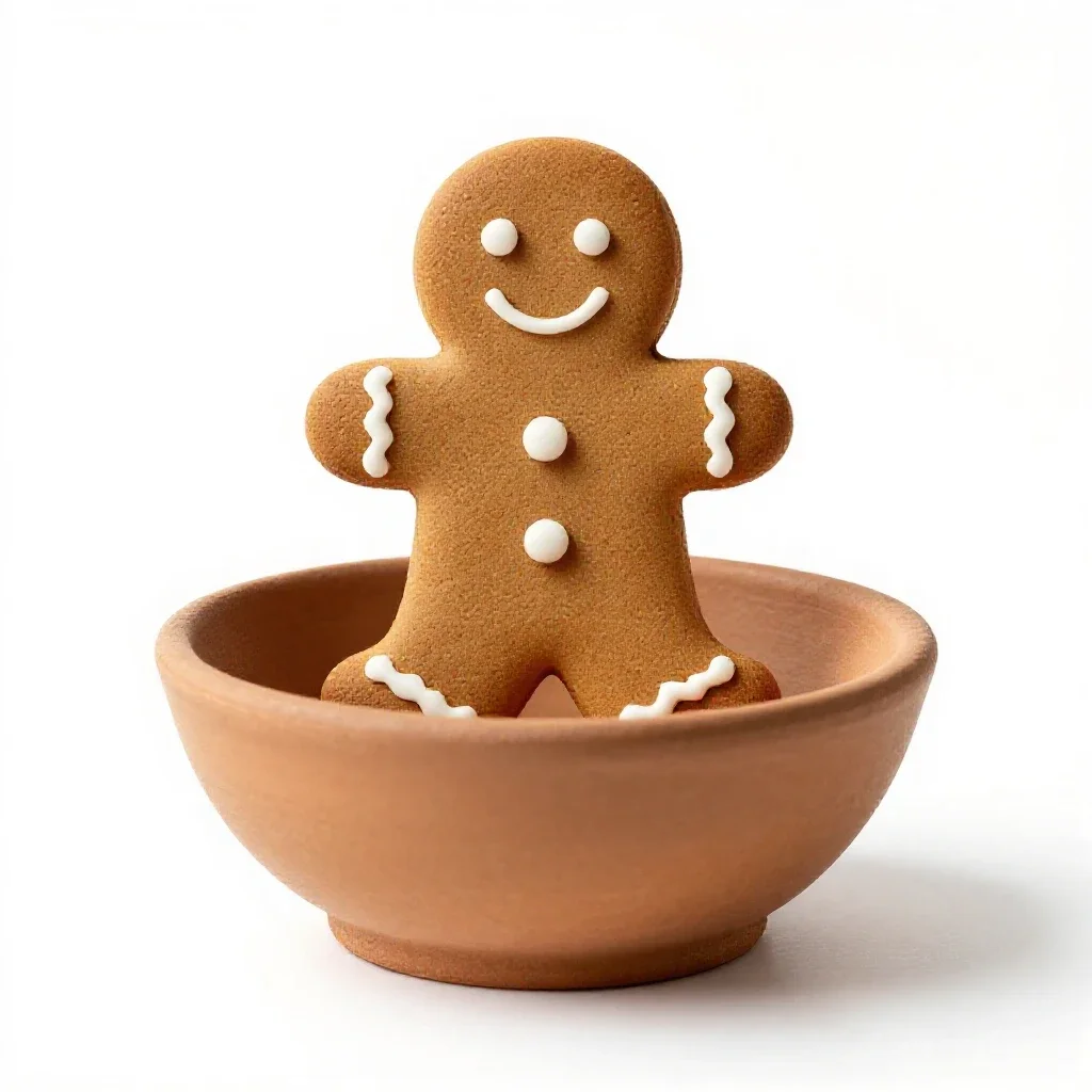 Gingerbread man isolated on a white background