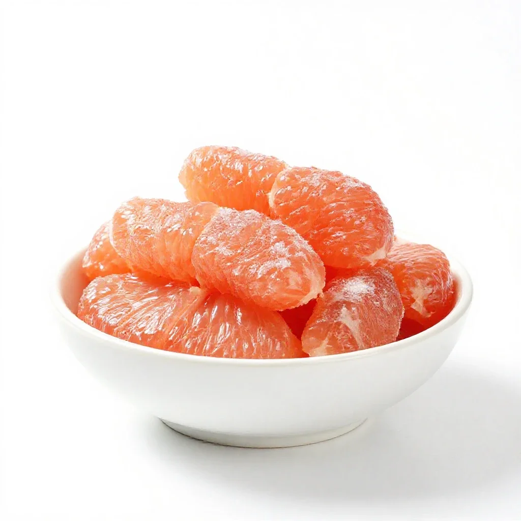 Grapefruit peel isolated on a white background