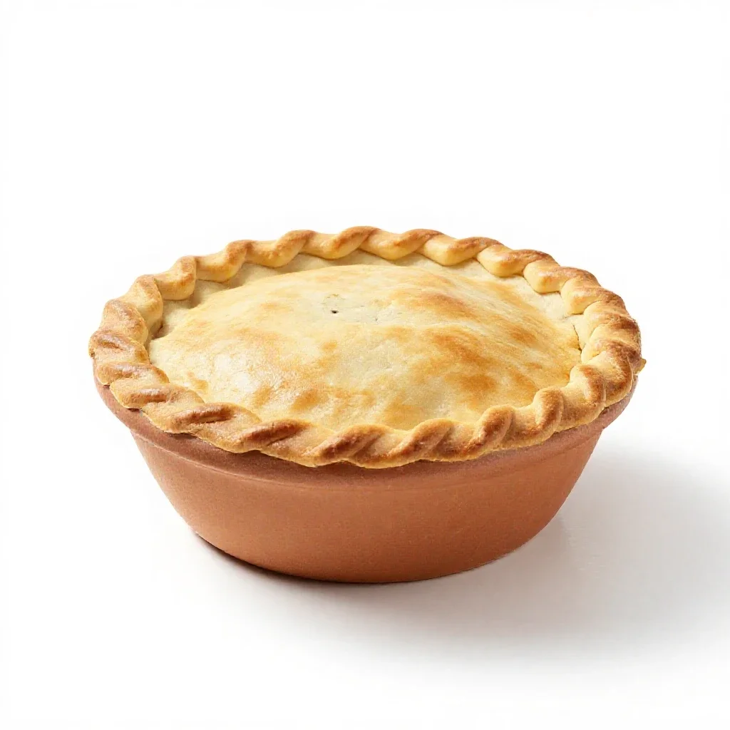 Kidney pie isolated on a white background
