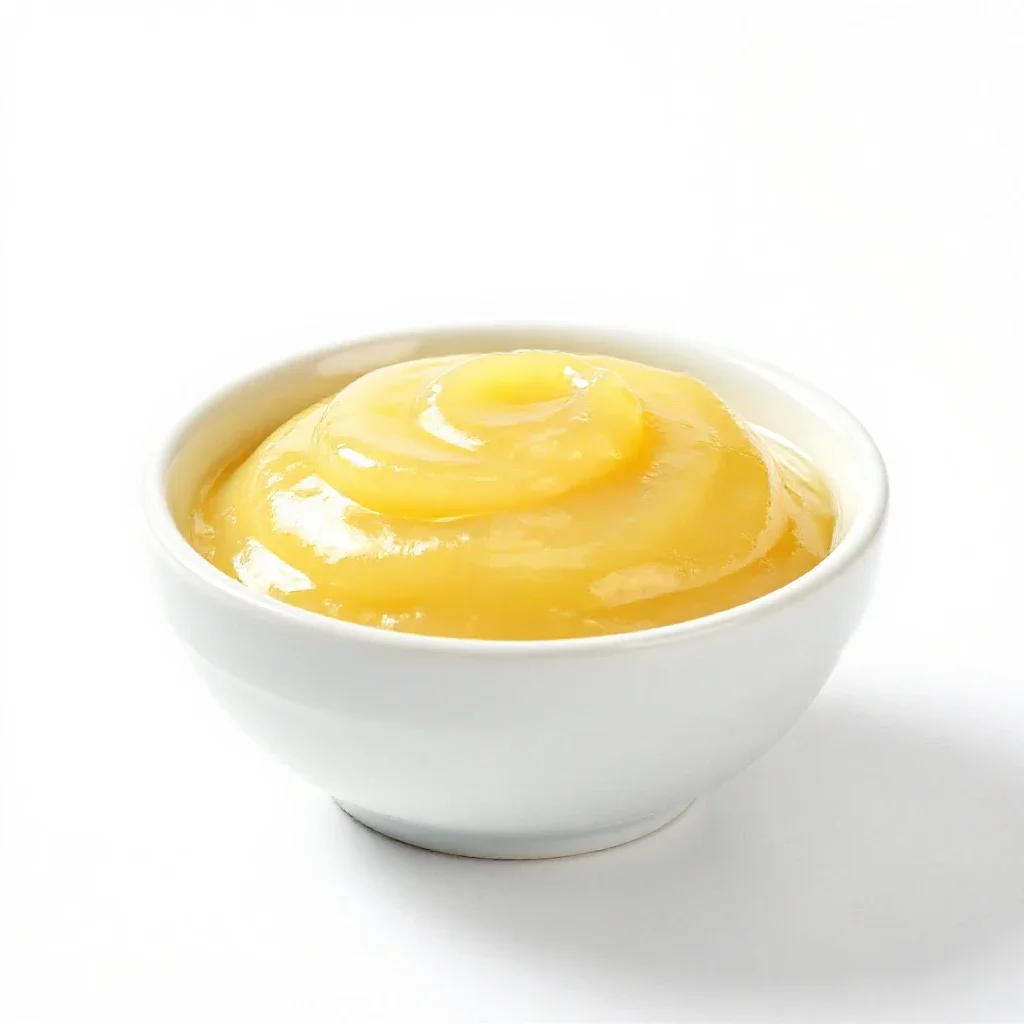 Lemon curd isolated on a white background