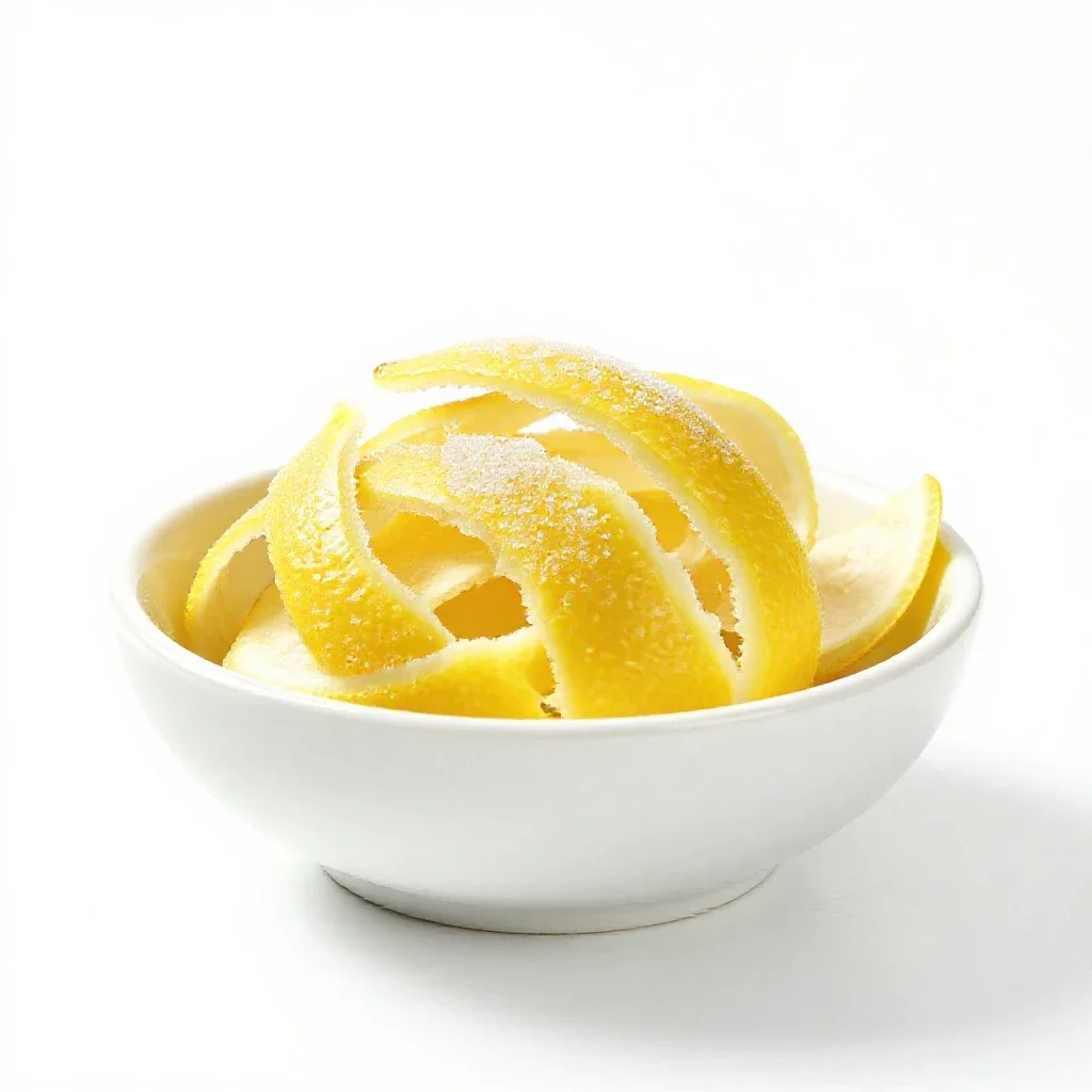 Lemon peel isolated on a white background