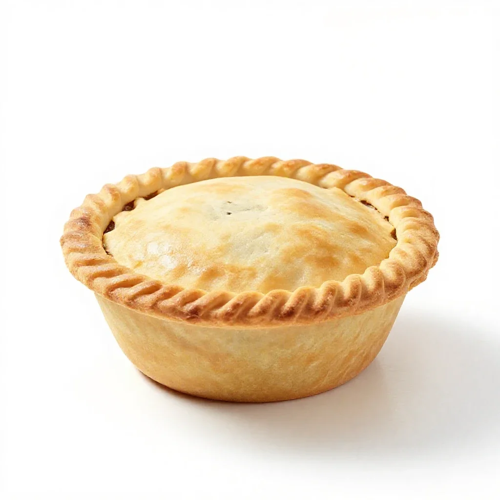 Meat pie isolated on a white background