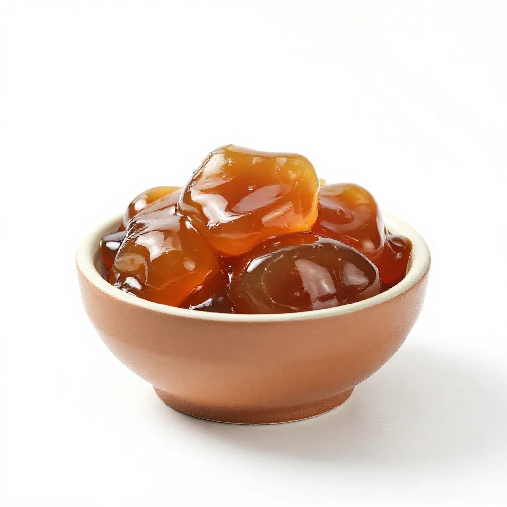 Molasses taffy isolated on a white background