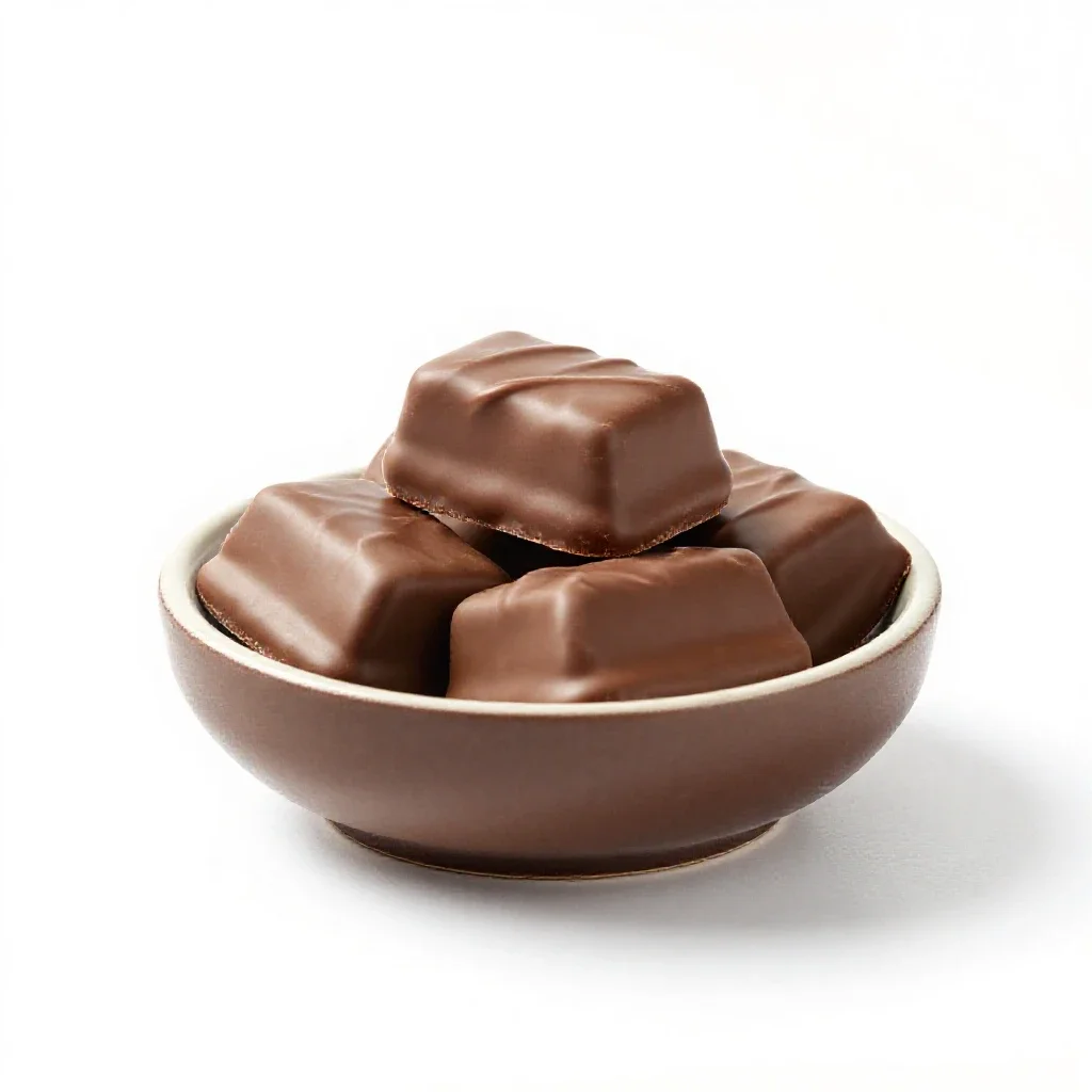 Nougat bar isolated on a white background