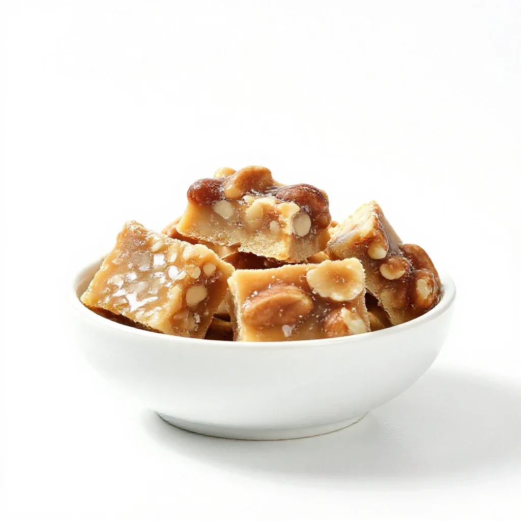 Nut bar isolated on a white background