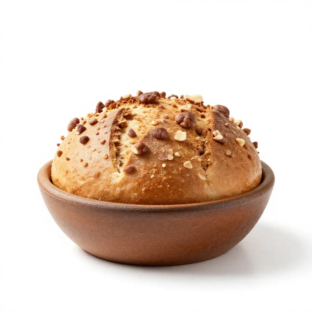 Nut bread isolated on a white background