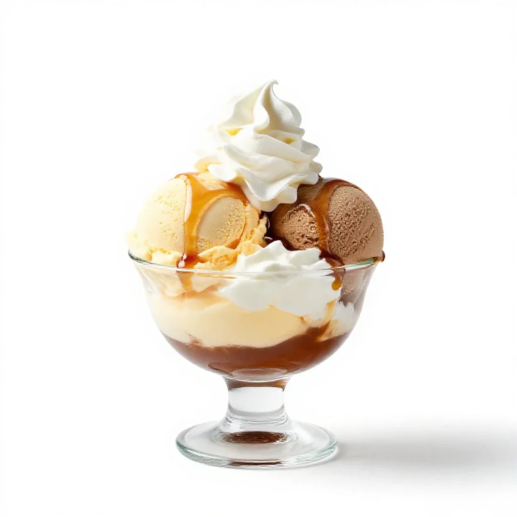 Parfait isolated on a white background