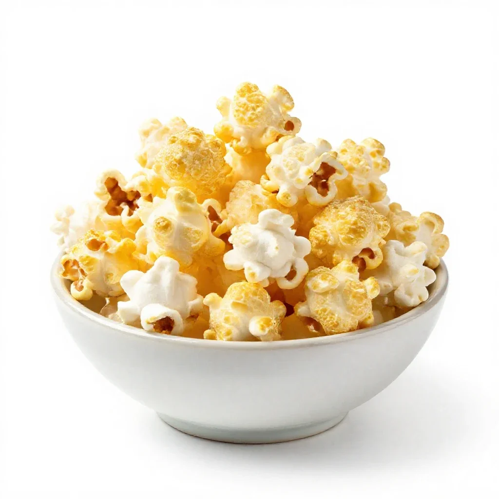 Popcorn ball isolated on a white background