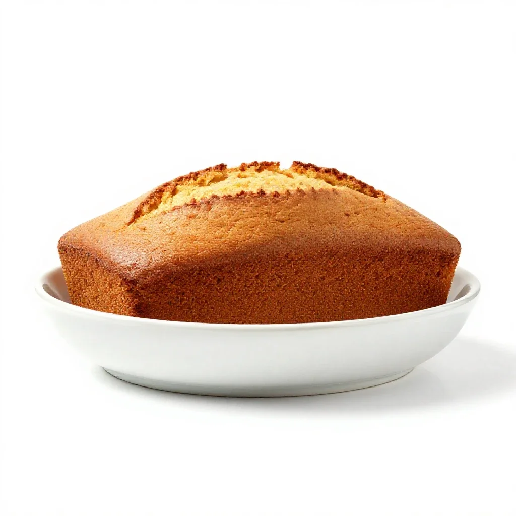 Pound cake isolated on a white background