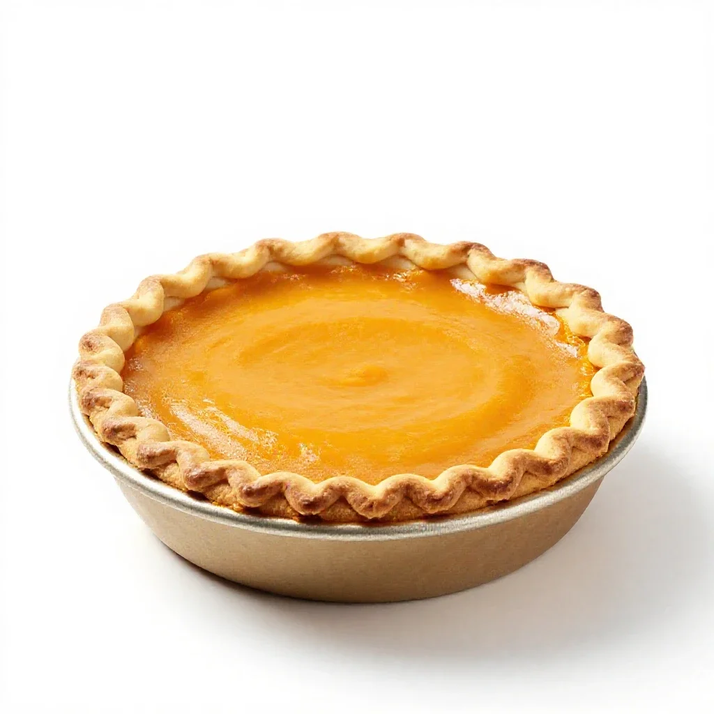 Pumpkin pie isolated on a white background