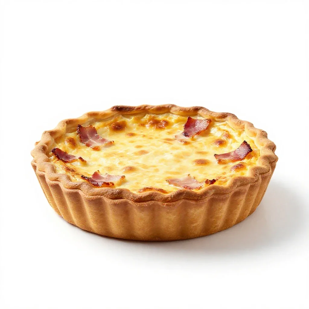Quiche Lorraine isolated on a white background