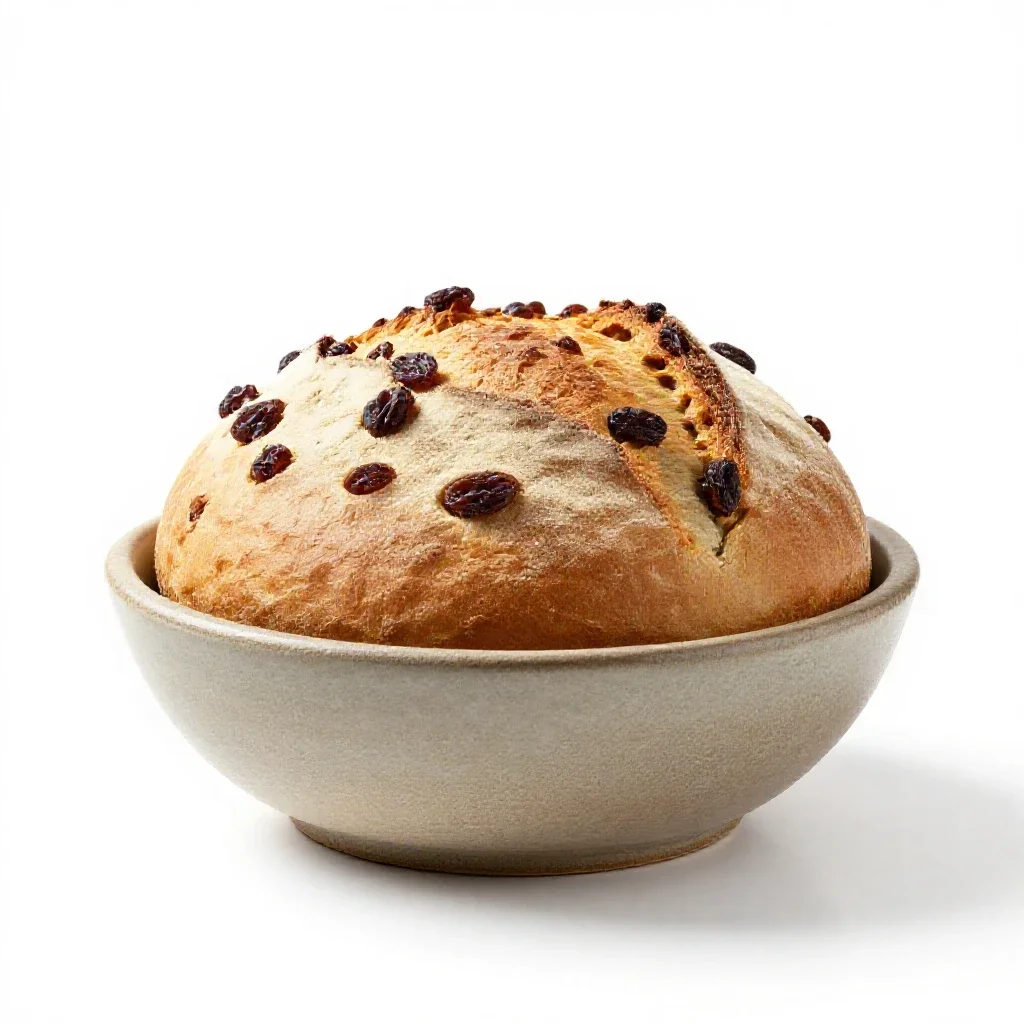 Raisin bread isolated on a white background
