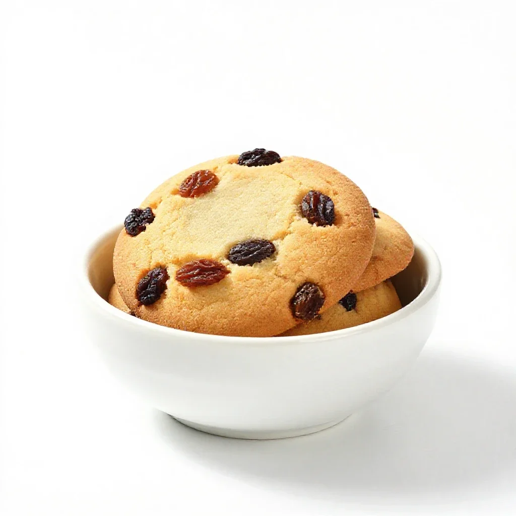 Raisin cookie isolated on a white background