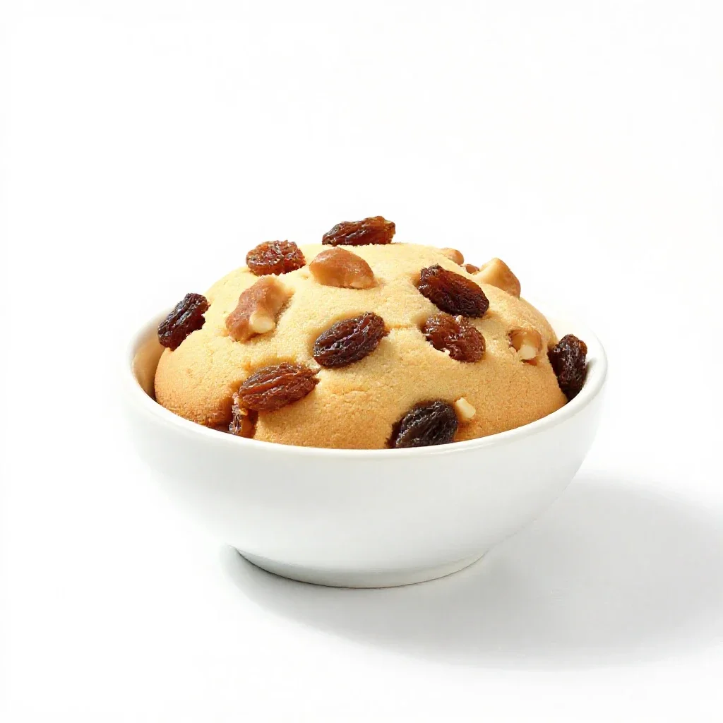 Raisin-nut cookie isolated on a white background