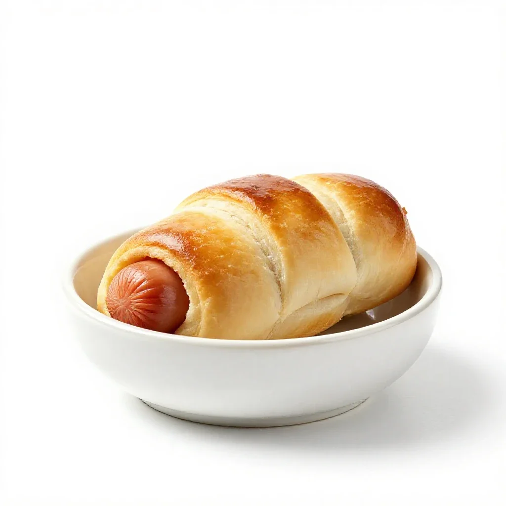 Sausage roll isolated on a white background