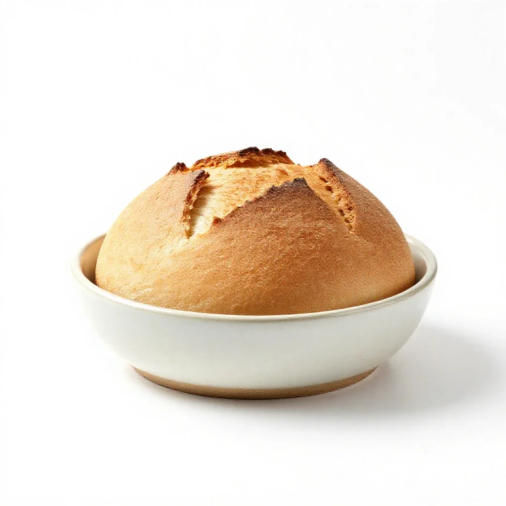 Skillet bread isolated on a white background