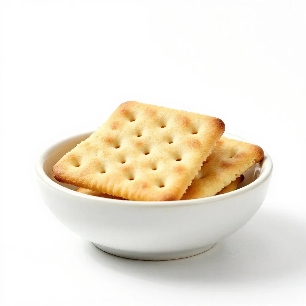 Soda cracker isolated on a white background