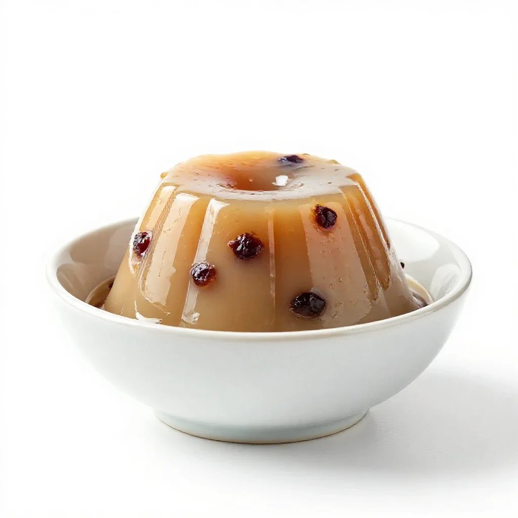 Spotted dick isolated on a white background