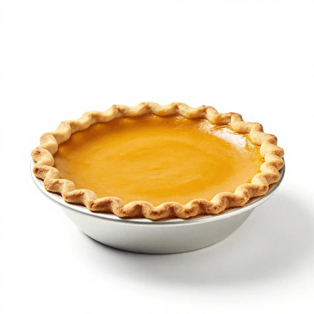 Squash pie isolated on a white background