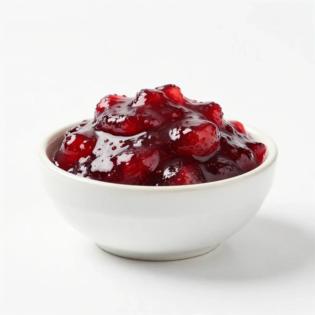 Strawberry jam isolated on a white background