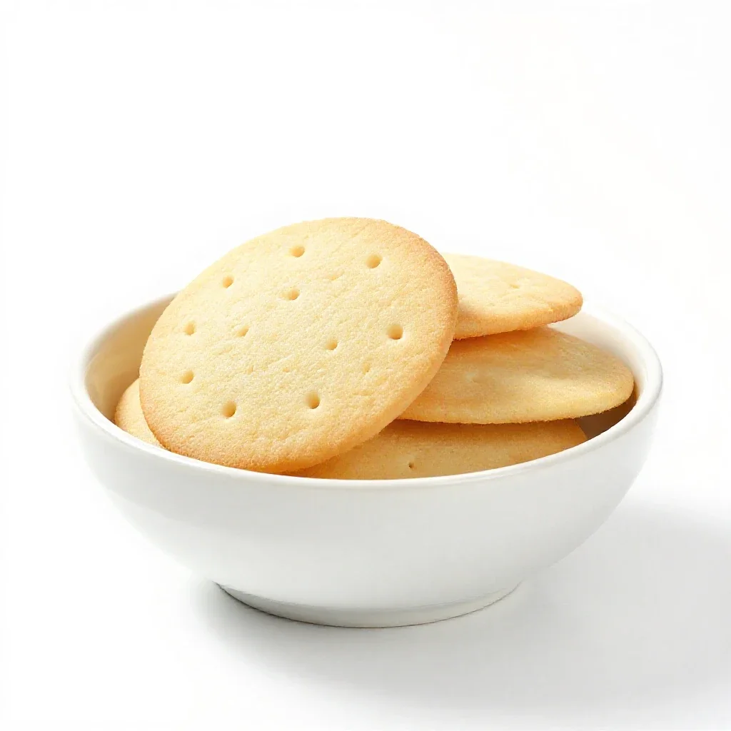 Water biscuit isolated on a white background