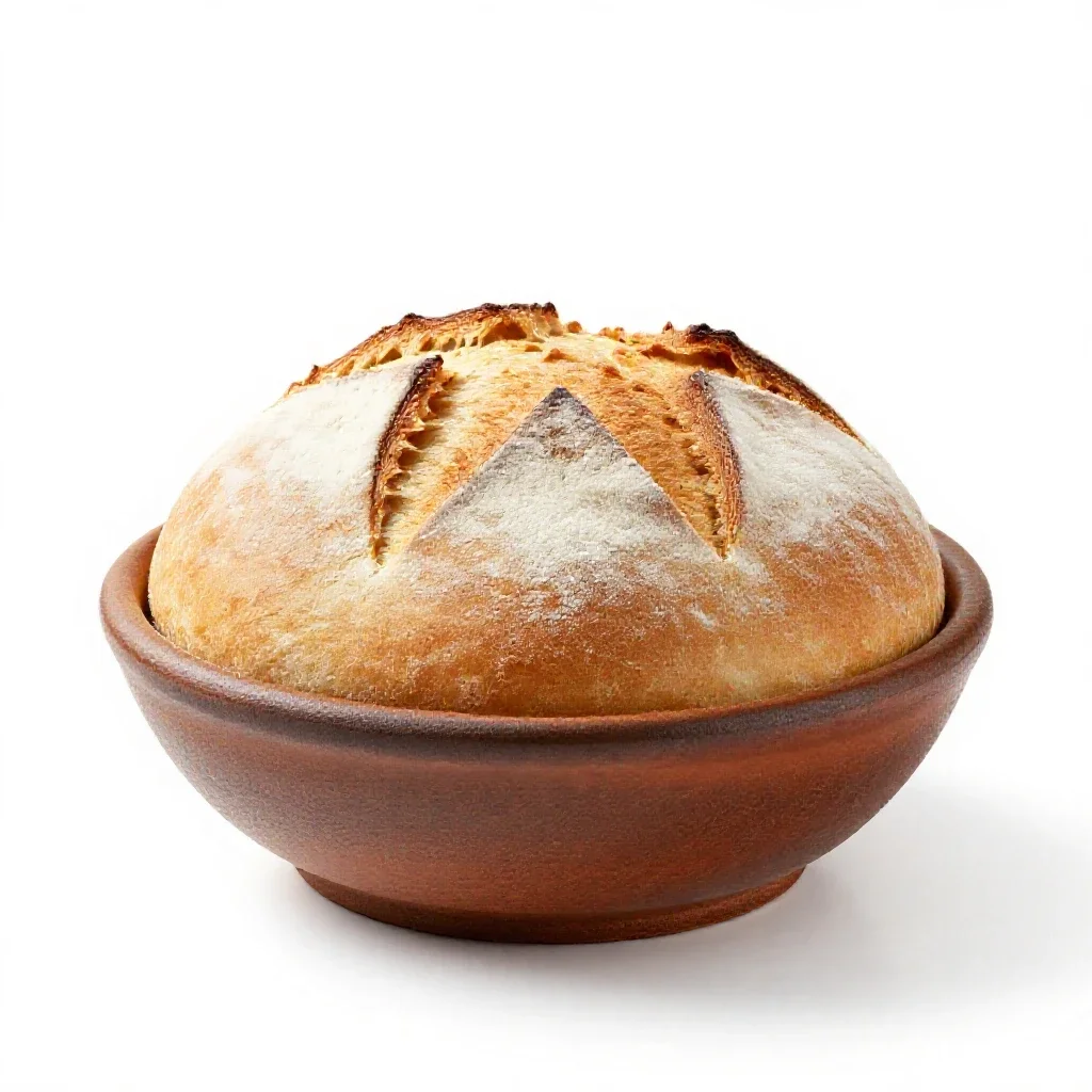 Anadama bread isolated on a white background