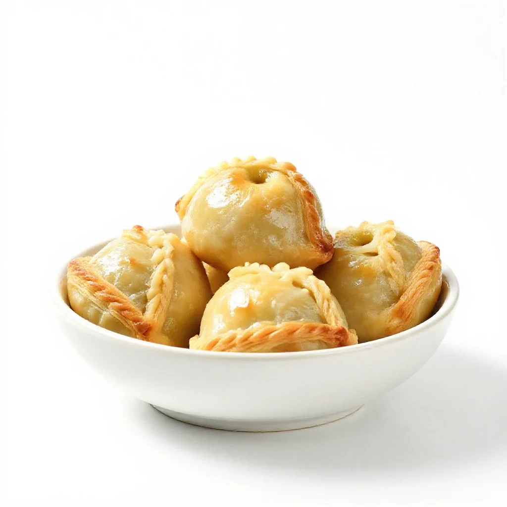 Apple dumpling isolated on a white background