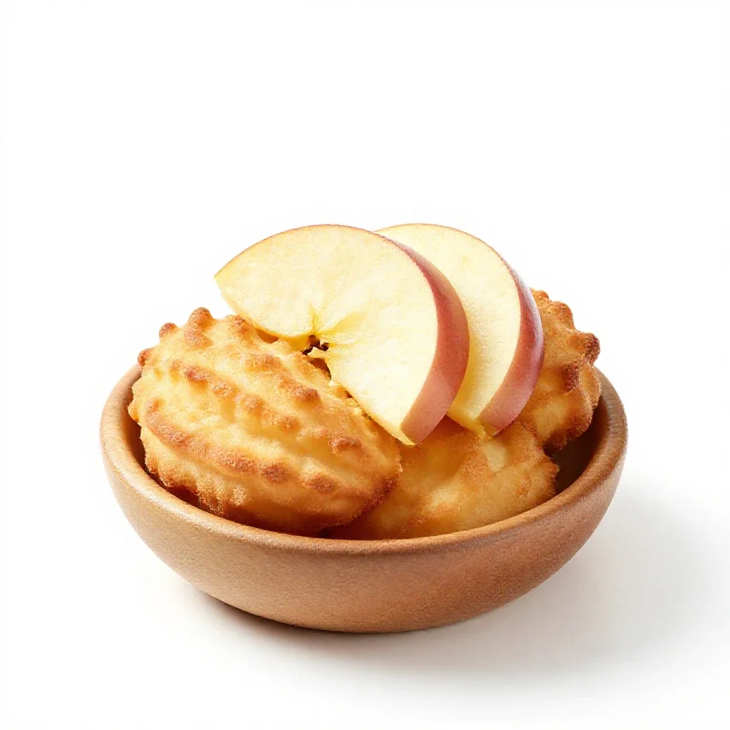 Apple fritter isolated on a white background
