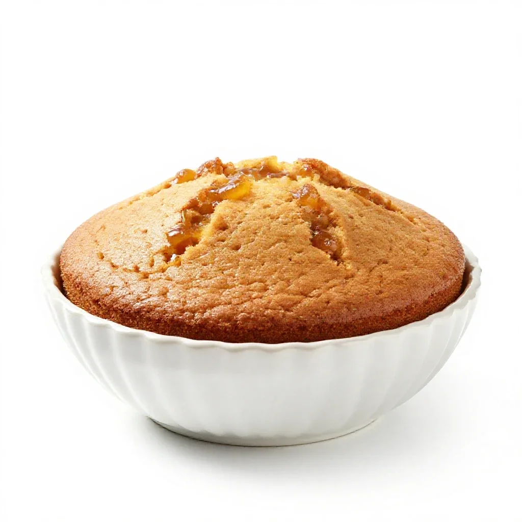 Applesauce cake isolated on a white background