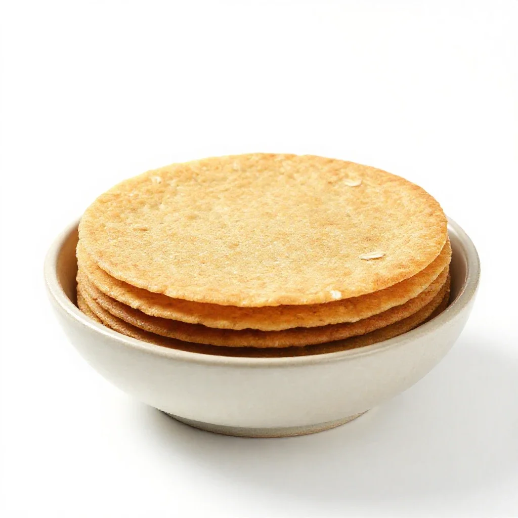 Oatcake isolated on a white background